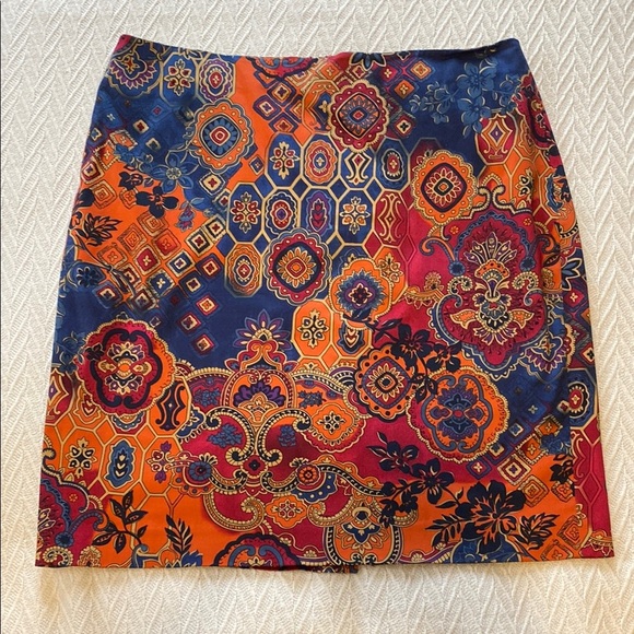 Jones New York Dresses & Skirts - Jones New York Vibrant Multicolor Paisley Floral Mandala Pencil Skirt Boho